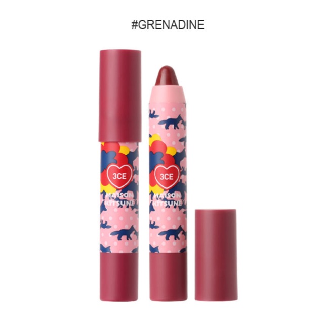 Son bút chì 3CE MAISON KITSUNE VELVET LIP CRAYON