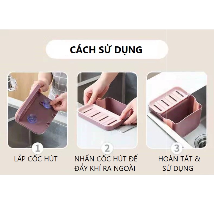 Khay lọc rác bồn rửa bát có thể gấp gọn tiết kiệm diện tích, kệ để đồ rửa bát tiện lợi