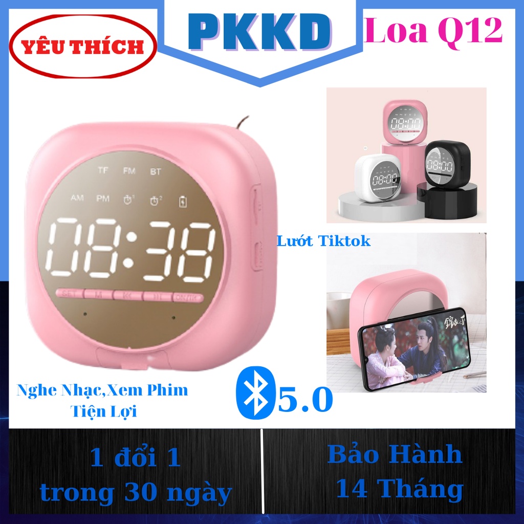 Loa Bluetooth Mini Đẹp Q12 bản 2021,phù hợp kết nối máy tính,điện thoại để làm việc,giải trí, nghe nhạc-PKKD Store