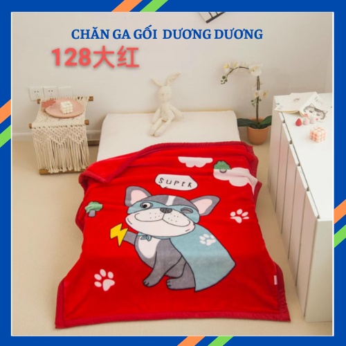 Chăn tuyết nỉ nhung cho bé mềm mịn đi học đáng yêu loại 1.2kg