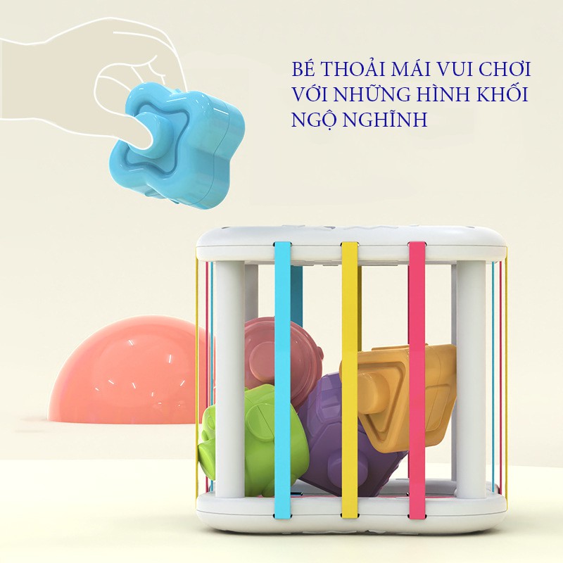 Đồ Chơi Khối Rubik Phân Loại Hình Khối,Rèn Luyện Khả Năng Nhận Thức Màu Sắc,Giáo Dục Cho Bé Từ 6 Tháng Đến 3 Tuổi