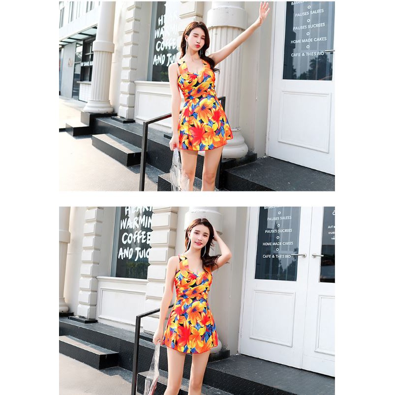 (Có bigsize 2xl, 3xl) Bikini váy có quần trong hoạ tiết hoa màu sắc nổi bật, tôn dáng, giấu bụng, áo gọng nâng đẩy ngực | BigBuy360 - bigbuy360.vn