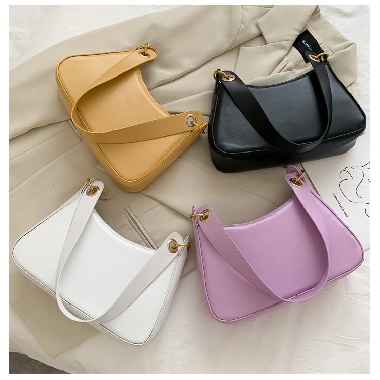 Túi Xách Tay Màu Trắng Thiết Kế Giản Dị Thời Trang