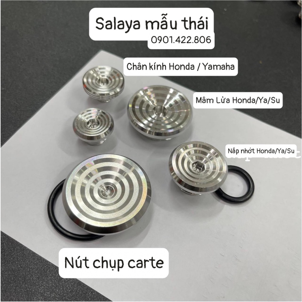 Ốc Salaya mẫu thái v2 chân kính mâm lửa ốc nhớt chụp carte các loại gắn các dòng xe honda yamaha ✌
