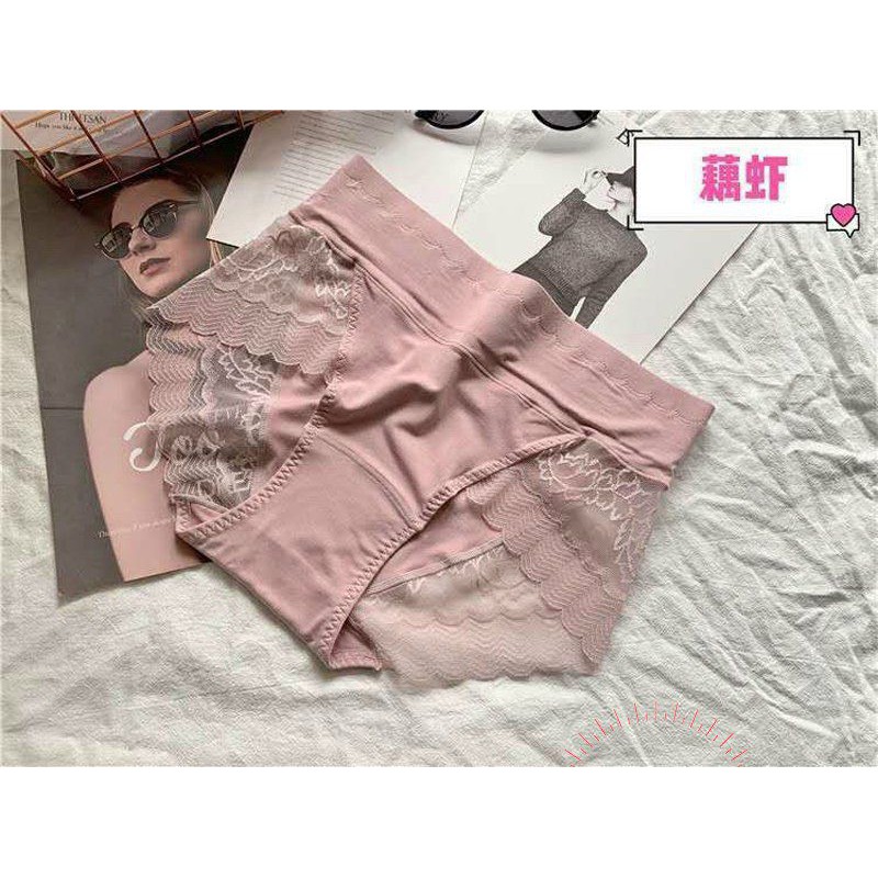 Quần lót nữ cotton CẠP CAO kháng khuẩn phối ren gen bụng - CO GIÃN THON GỌN V2 -BIG SIZE- quần chíp nữ hàng cao cấp | BigBuy360 - bigbuy360.vn