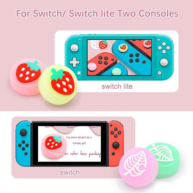 Ốp Bảo Vệ Nút Bấm Điều Khiển Chơi Game Nintendo Switch NS Lite Joy-Con Hình Trái Cây Dạ Quang
