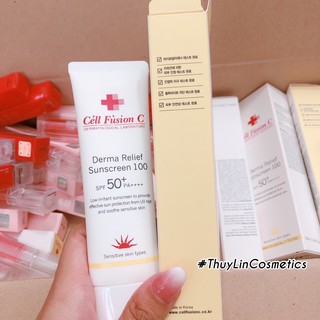 KEM CHỐNG NẮNG CELL FUSION C DERMA RELIEF SUNCREAM 100 - HOA CÚC