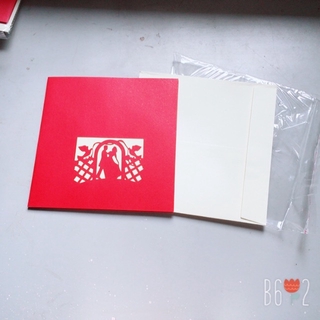 Thiệp 3d cô dâu chú rể