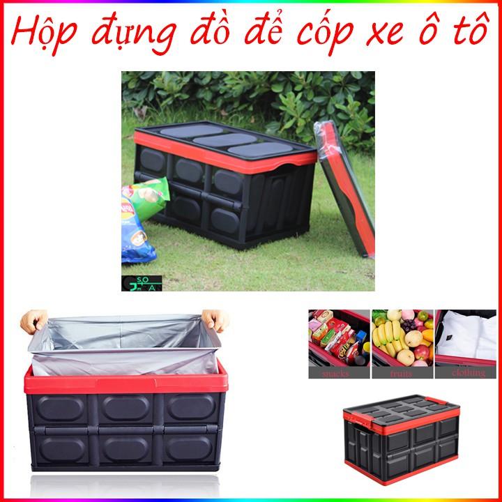 Hộp đựng đồ ô tô có thể gấp gọn dung tích 55 lít và 30 lít loại tốt mẫu mới nhất 2021