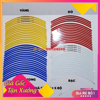 🏆 DECAL RACING PHẢN QUANG DÁN VÀNH RCB (TEM CHỈ VÀNH 1 BỘ ĐỦ DÁN 2 BÁNH) 🏆 (Ảnh Sp thật)