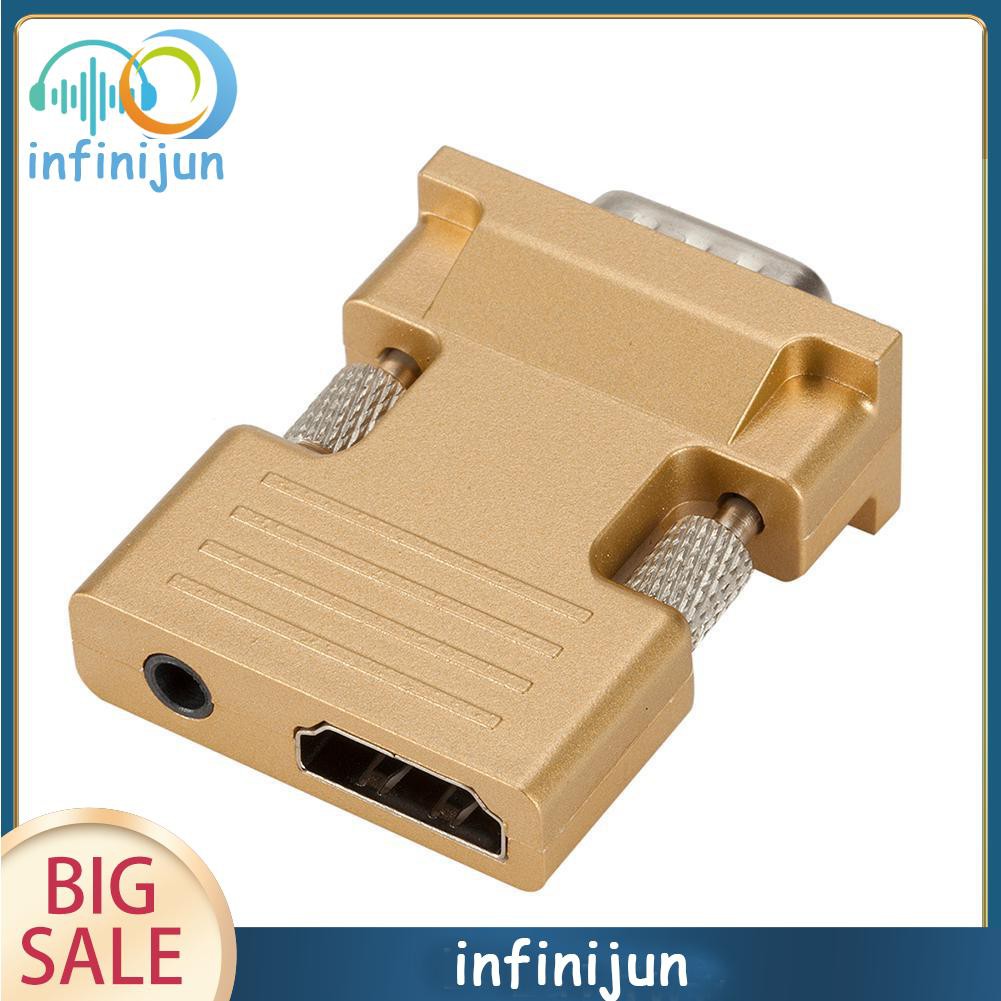 Bộ chuyển đổi cổng HDMO sang đầu VGA có cổng âm thanh hỗ trợ 1080P