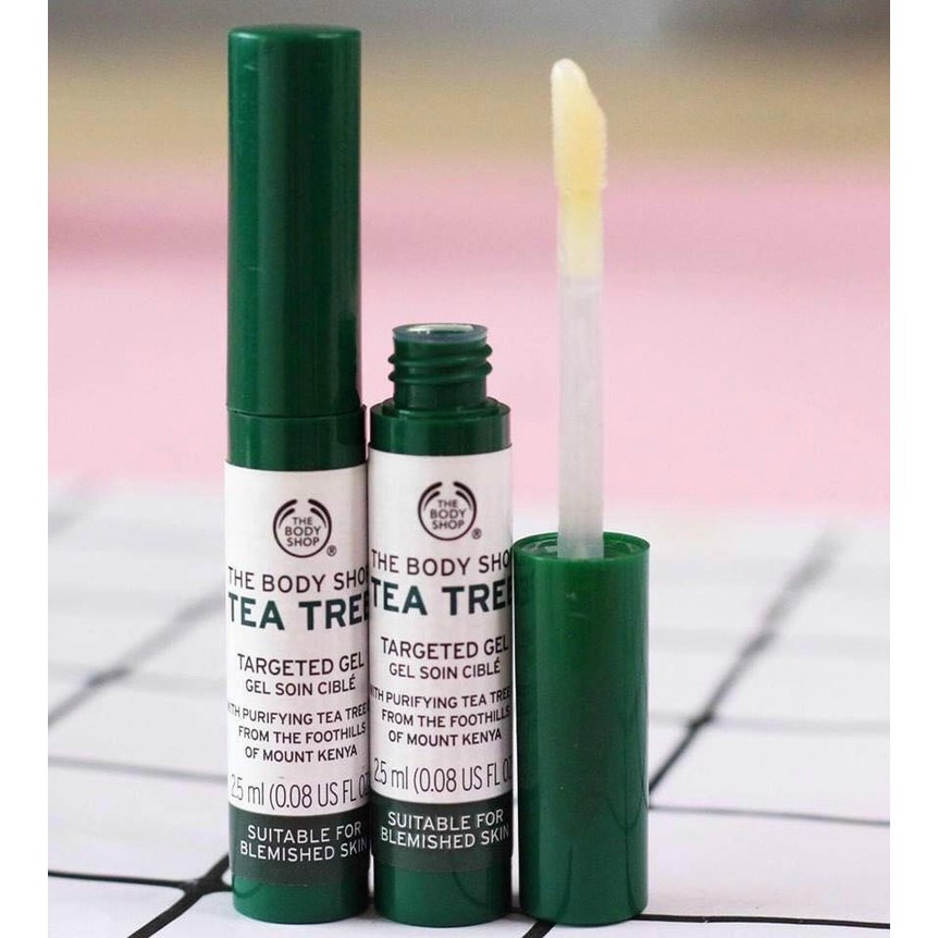 Gel Chấm Mụn The Body Shop Mờ Thâm Mụn Tinh Dầu Tràm Trà Tea Tree Targeted Gel - 2.5ml