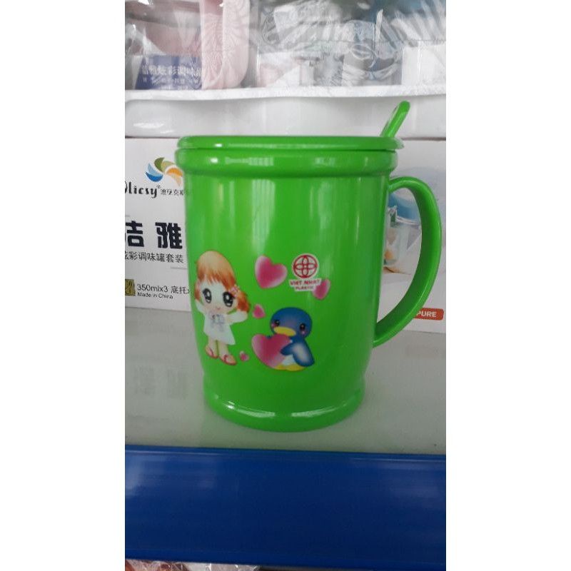 Cốc Nắp Song Long chất liệu nhựa PP bền bỉ an toàn thực phẩm