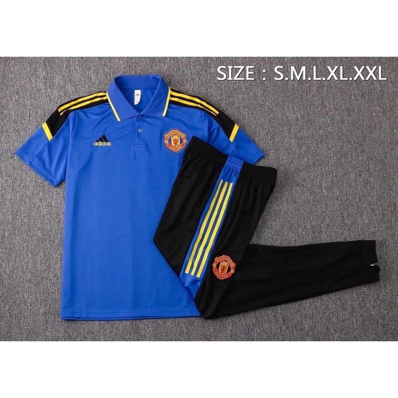 Bộ Quần Áo Đá Banh Tay Ngắn 22Polo Champions League Manchester United Cao Cấp