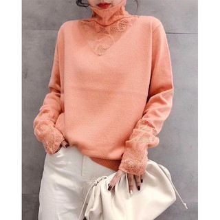 Áo Len Lông Thỏ Mềm Nhẹ Pha Ren Cực Đẹp