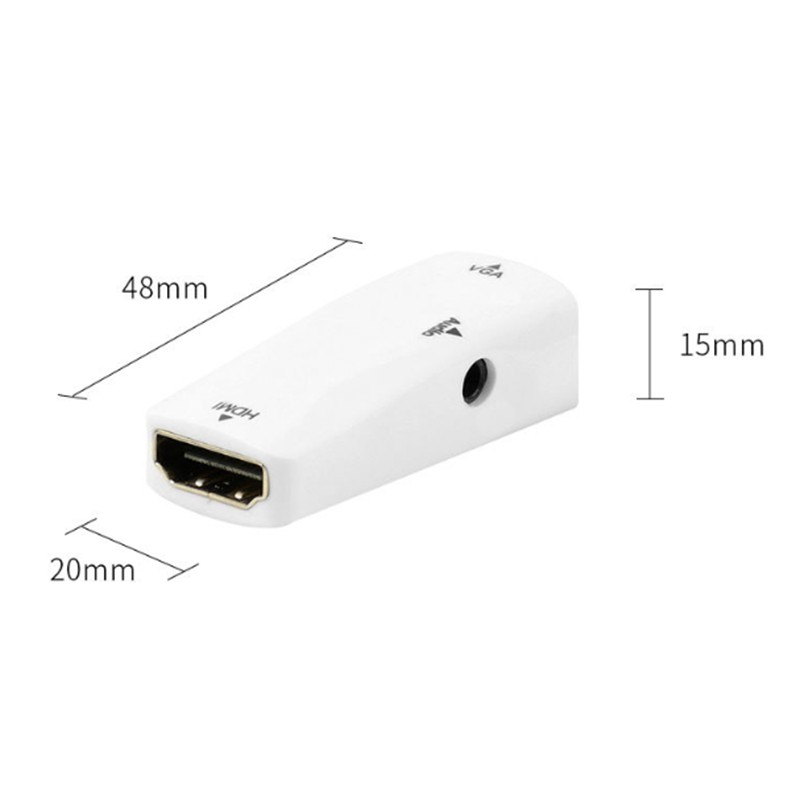 Bộ Chuyển Đổi Hdmi Sang Vga Với Cáp Âm Thanh Cho Pc Tv Máy Chiếu