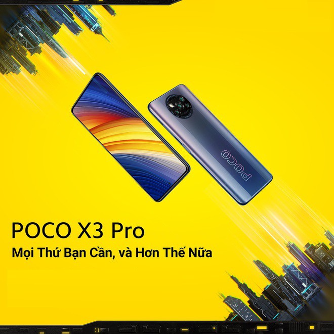 Điện Thoại POCO X3 Pro 6GB/128GB pin 5160 mAh Android 11 Qualcomm® Snapdragon™ 860 (7nm) - Bảo hành chính hãng