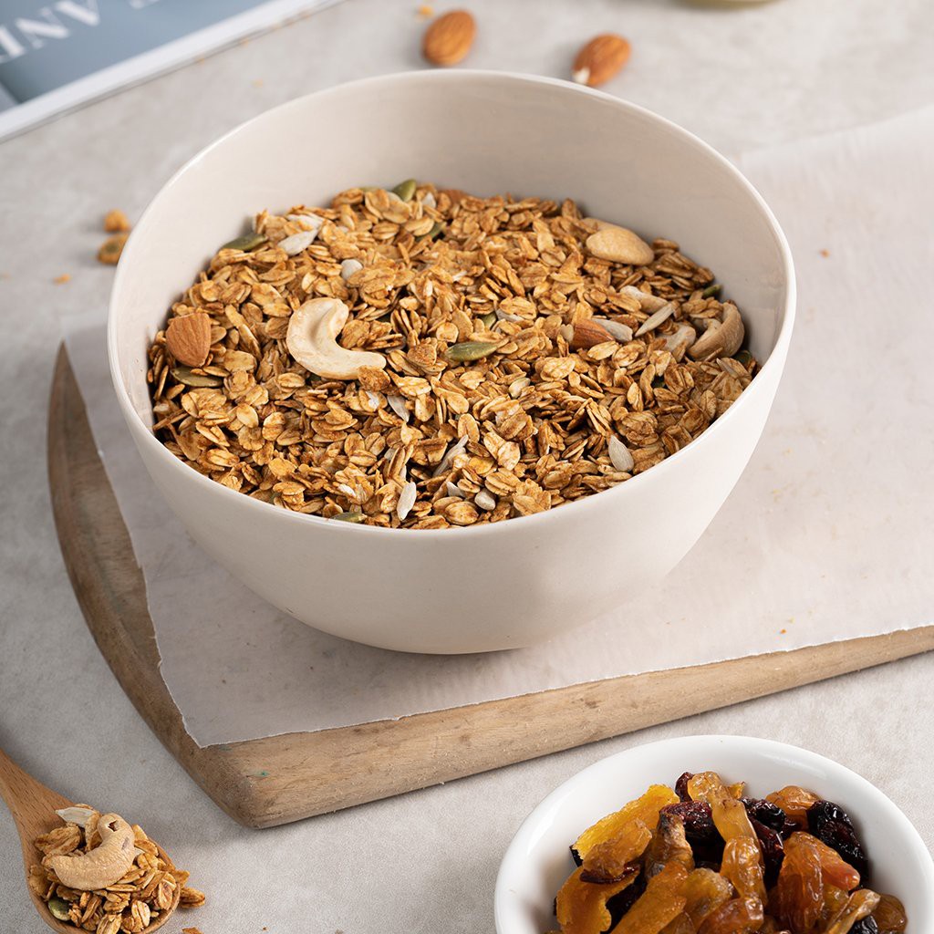 Ngũ cốc Granola Baker Baking không đường, không chất bảo quản dành cho người ăn kiêng, tiểu đường, eatclean 500g