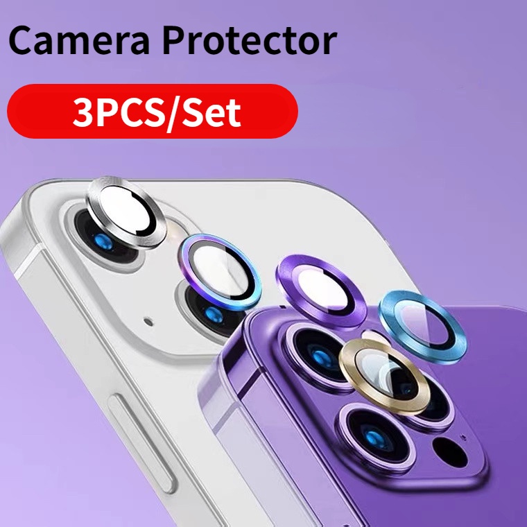 For iPhone 14 Pro Max Khung Kim Loại Bảo Vệ Ống Kính Máy Ảnh Cho for iPhone 14 13 12 11 Pro Max