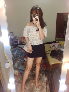 Áo ren trễ vai