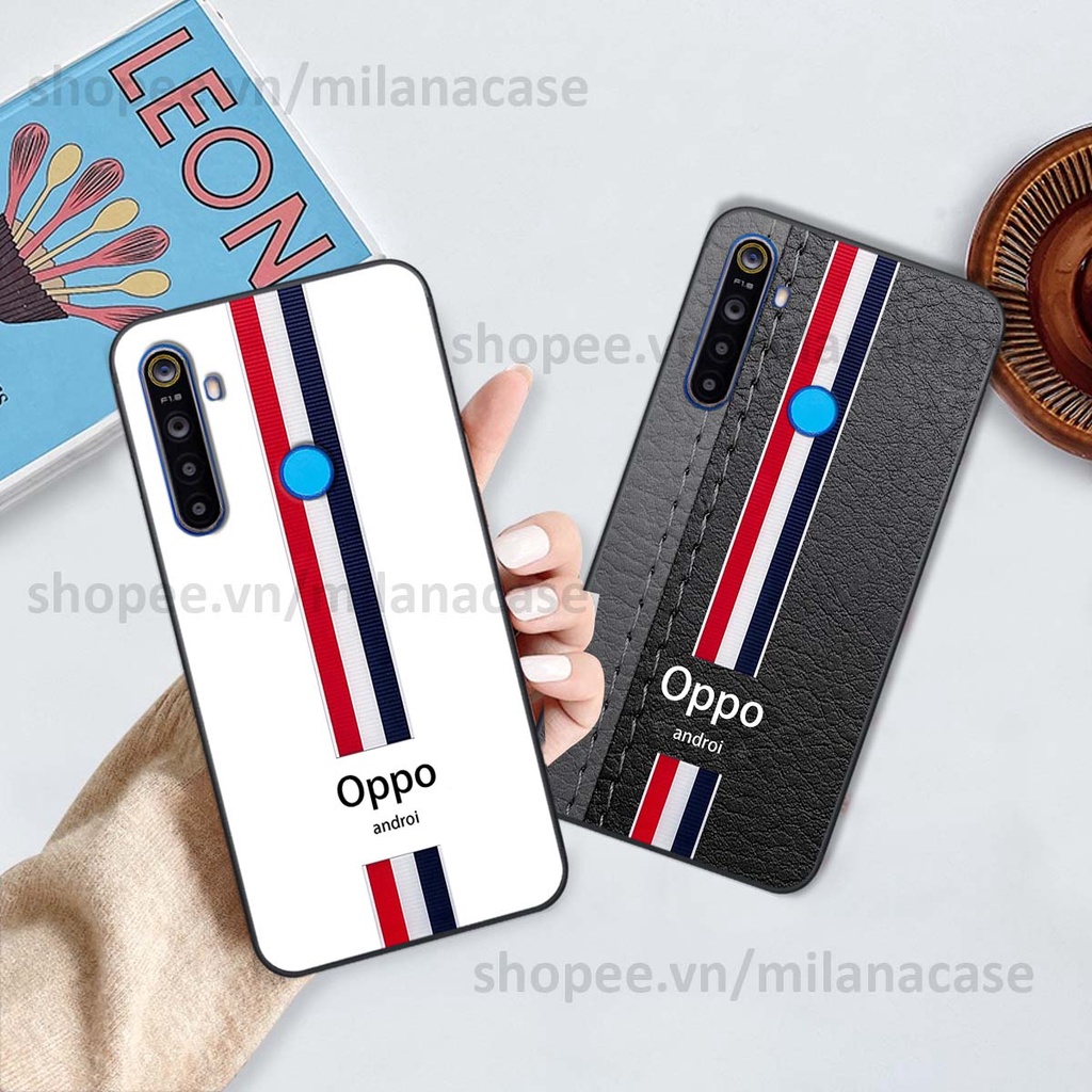 Ốp Realme 5 / 5 Pro / C3 in giả da phong cách thể thao, cá tính, thời trang