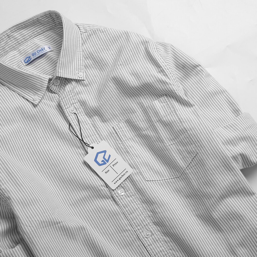 Áo Sơ Mi Nam Dài Tay Họa Tiết Kẻ Sọc GU CHẤT - Chất Cotton GUSM02