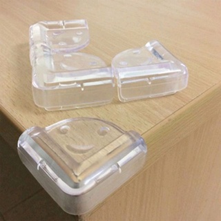 Sét 4 miếng bịt góc bàn bọc cạnh bàn Silicon góc vuông an toàn cho bé