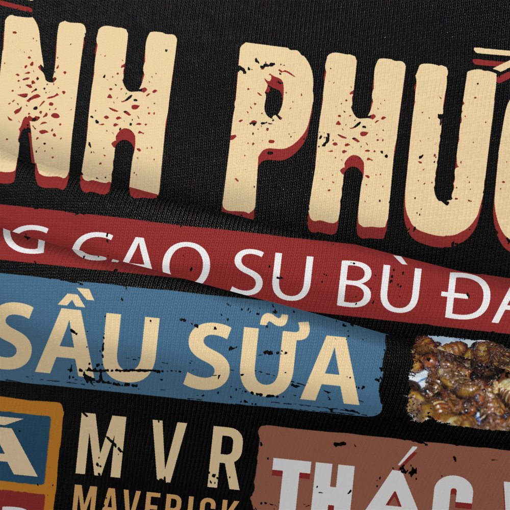 Áo thun Bình Phước in 2 mặt Unisex phông rộng tay lỡ cotton ao cặp gia đình nhóm fact UNDER MVR BB4183