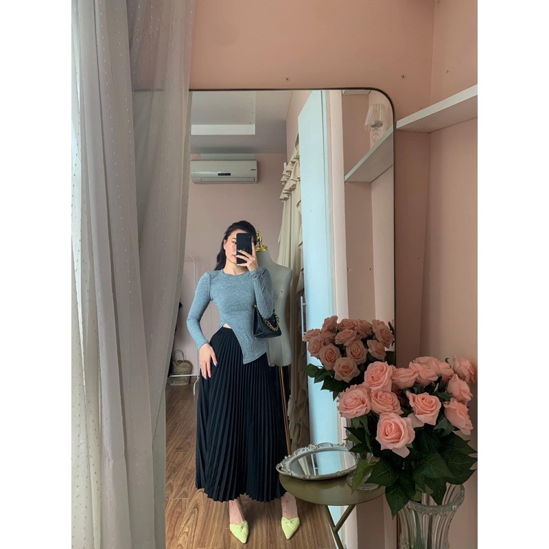 chân váy xếp ly