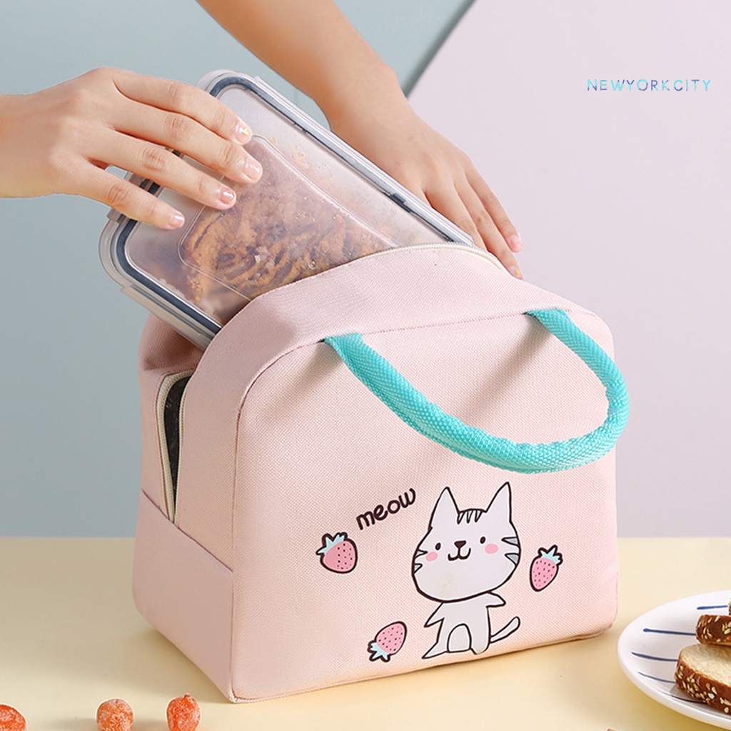Túi Giữ Nhiệt Đựng Hộp Cơm Trưa NYC Vải Chống Thấm Nước Sức Chứa Lớn Dễ Lau Chùi