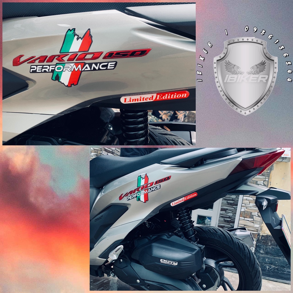 Tem Decal Logo LIMITED EDITION phản quang in nổi chất liệu Epoxy hình dán cao cấp thời trang trang trí xe hơi, xe máy...