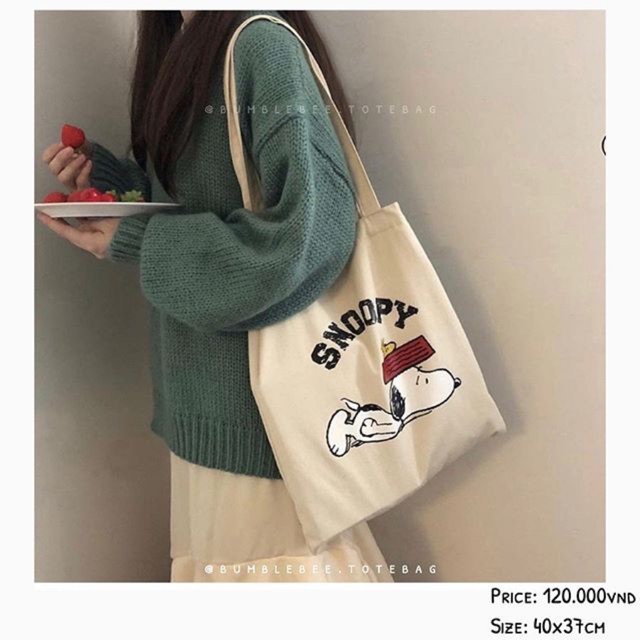 Túi tote Snoopy.