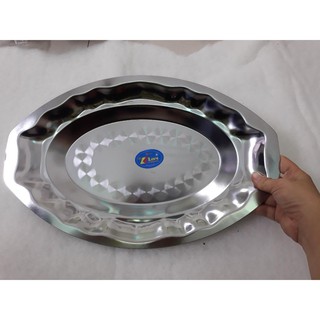 Dĩa INOX sâu lòng size lớn(40*25*4cm)