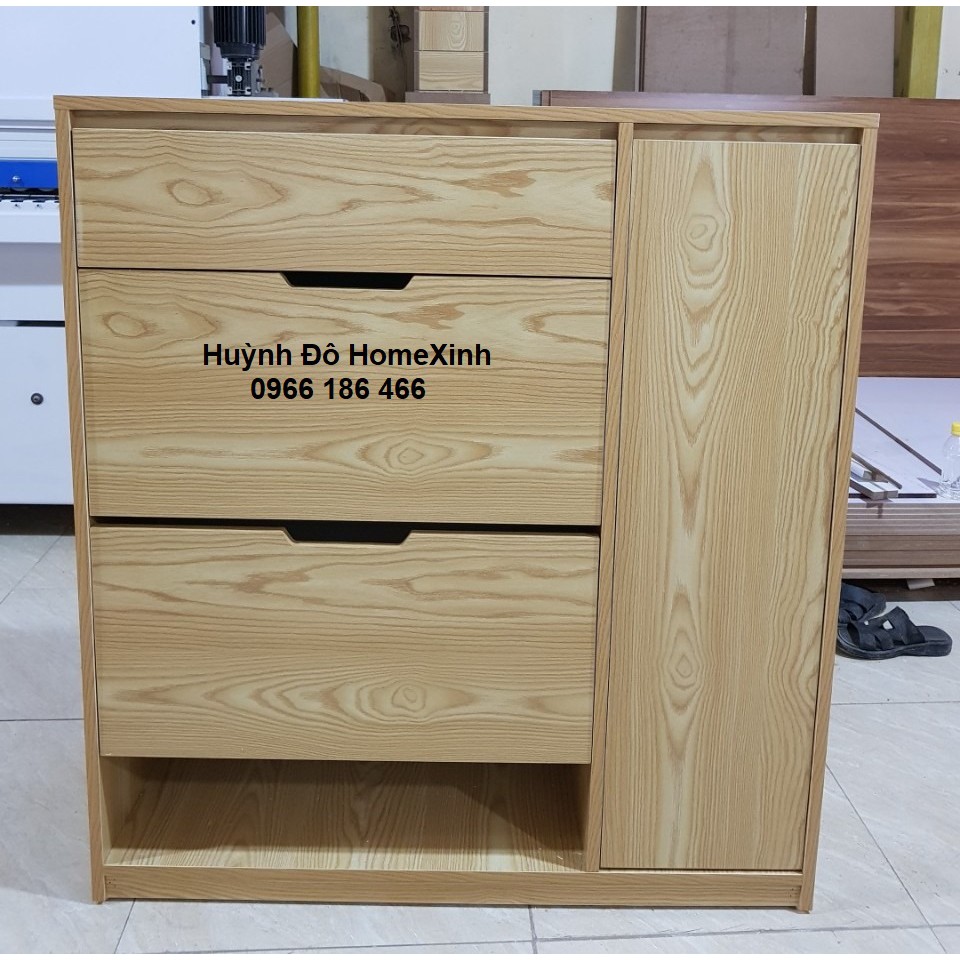 Tủ giày thông minh gỗ công nghiệp dài 1m vân gỗ Sồi