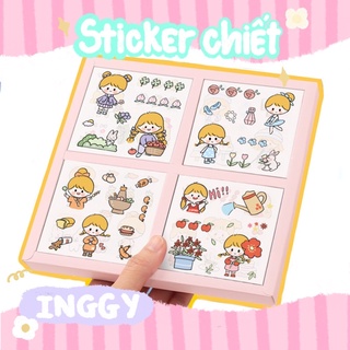 Set 10 tấm sticker nhãn dán ngẫu nhiên dễ thương