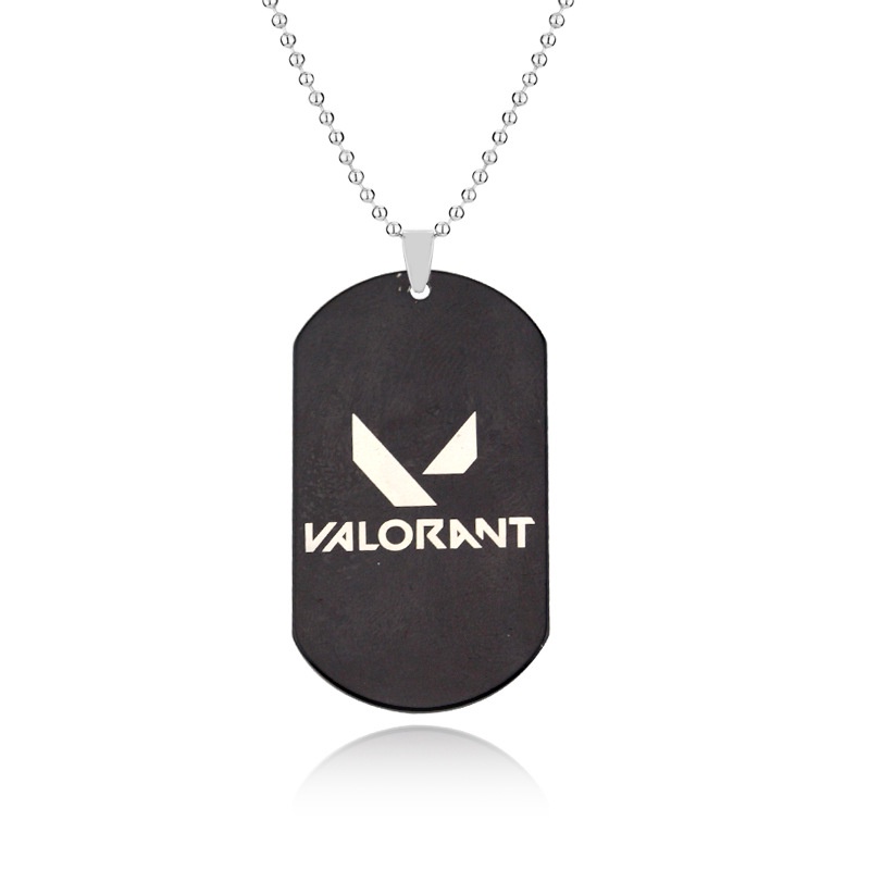 Móc khóa với mặt thẻ logo game Valorant