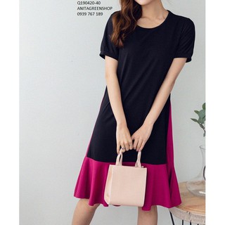 Q190420 ĐẦM SUÔNG PHỐI MÀU  THẾT  KẾ