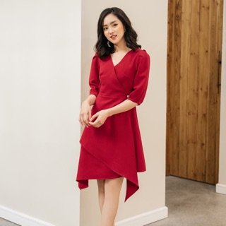 JANGMI - V275 VÁY XOÈ TAY LỠ ĐÍNH TRAI
