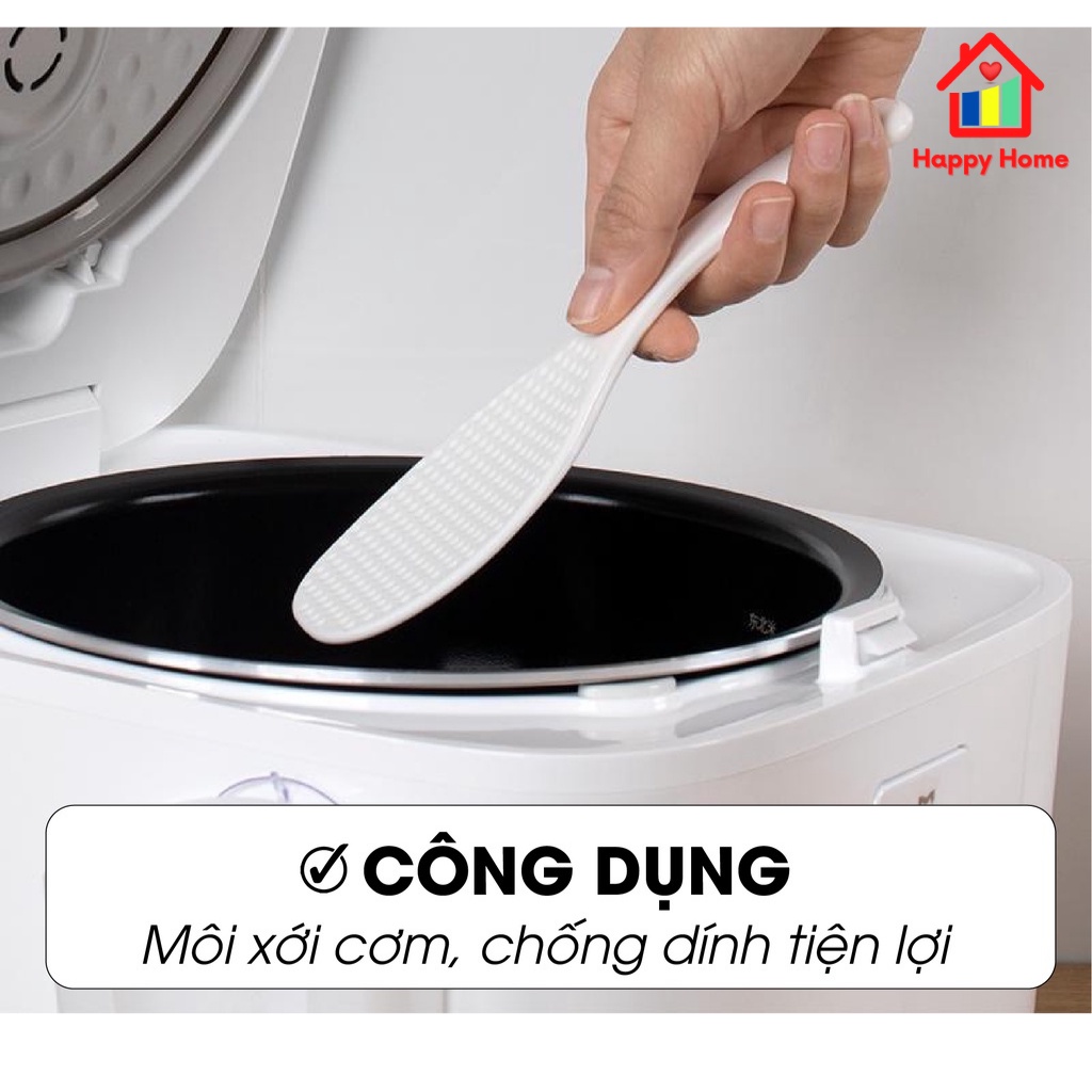 Môi xới cơm, muôi cơm sần chịu nhiệt tốt chống dính an toàn cho sức khỏe nhựa Việt Nhật Happy Home