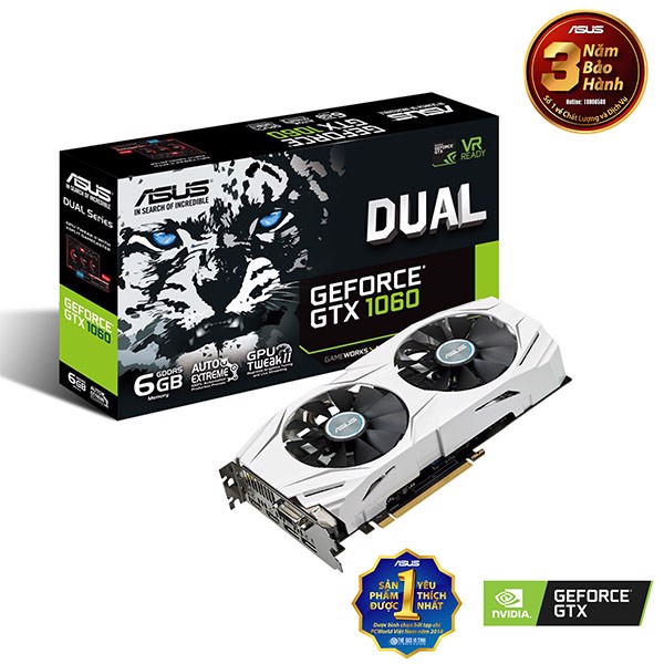 Card màn hình VGA ASUS GTX 1060 Dual-GTX1060-6G bảo hành 3 tháng Viễn Dương Computer