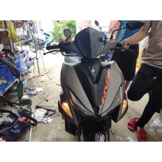 Mão nhập INDO có nắp che ốc NVX - Mão chắn gió đen NVX