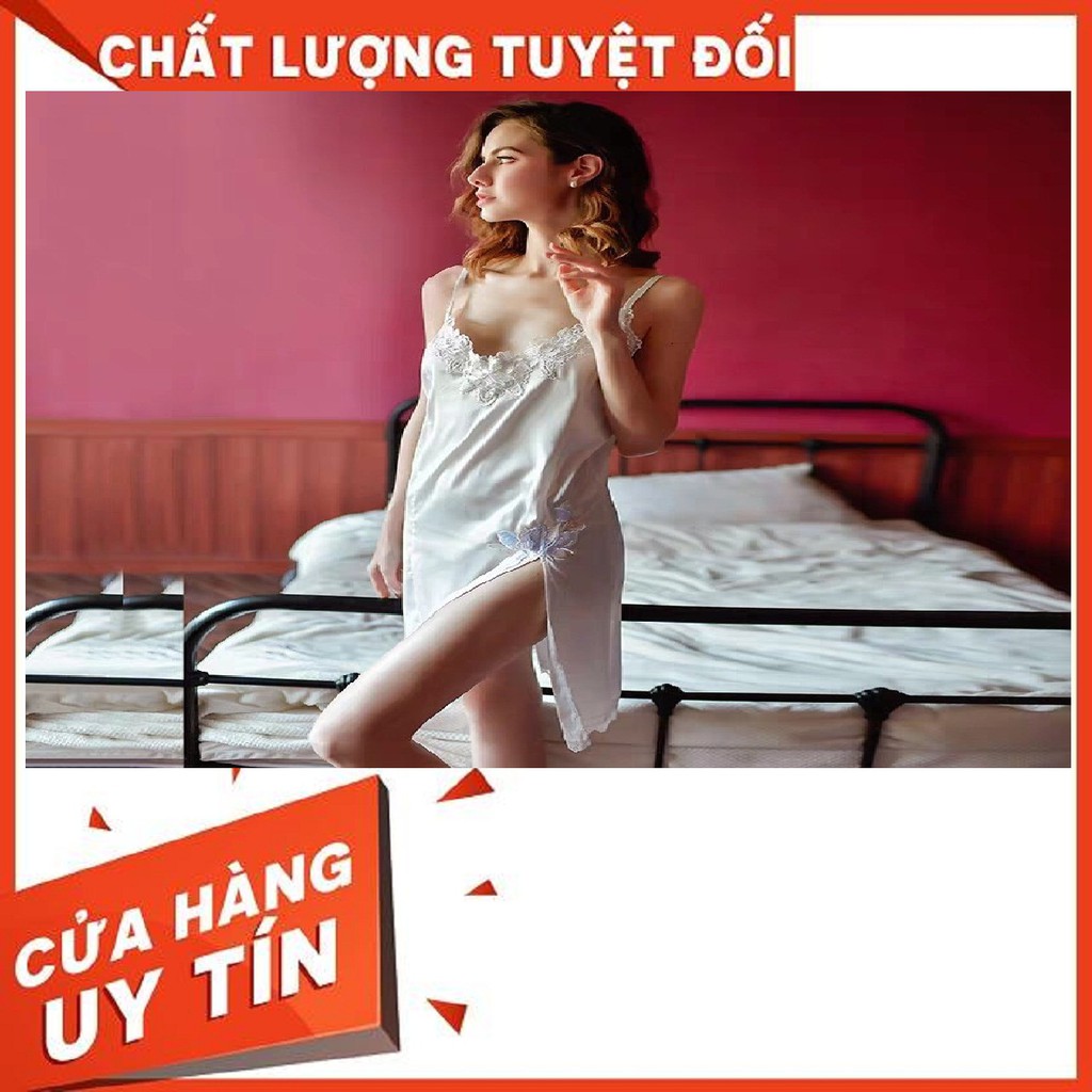 Váy ngủ hai dây vải lụa cao cấp có bigsize dành cho người béo