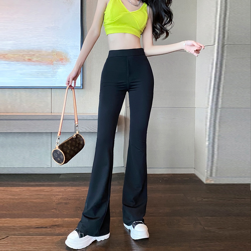 Quần Legging Ống Loe Nữ Madela Siêu Hách Dáng, Quần Nữ Ống Loe Co Giãn Ôm Dáng Xu Hướng Hàn Quốc