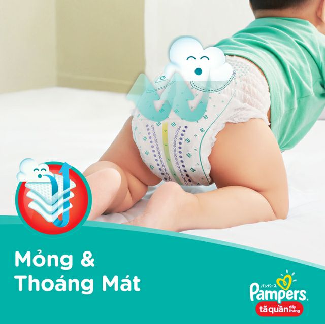 Tã quần Pampers M74/M60, L54/L68, XL48/XL62, XXL44/XXL56 mới