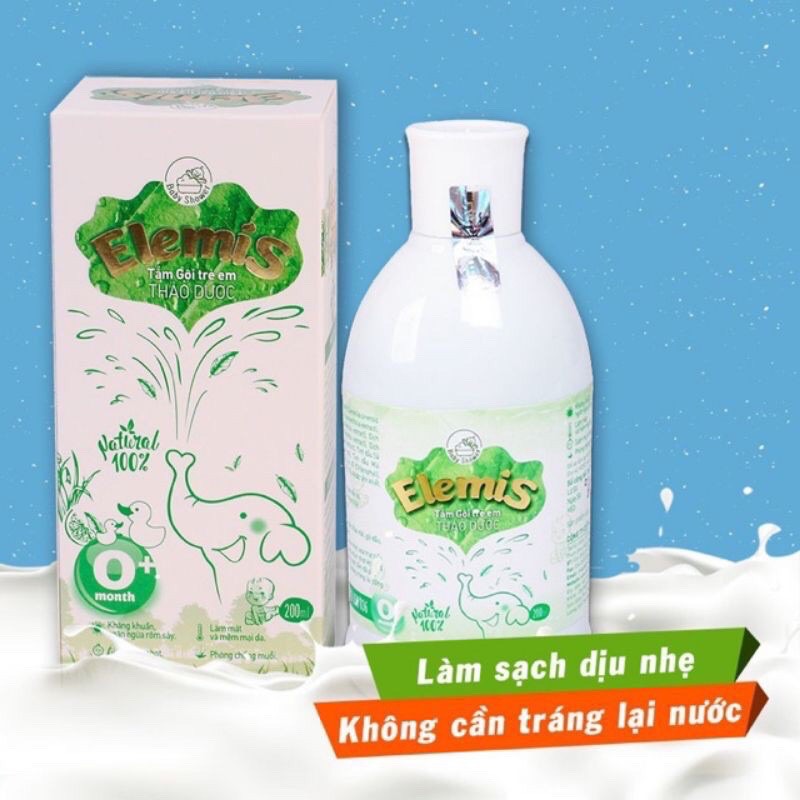 Sữa tắm gội thảo dược cho trẻ sơ sinh Elemis ( chai 200ml)