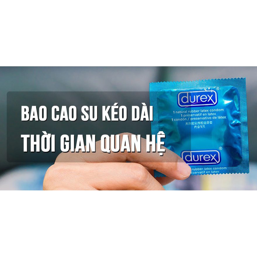 Bao cao su gân, gai, kéo dài thời gian quan hệ Durex Prolong - 1 cái dùng thử