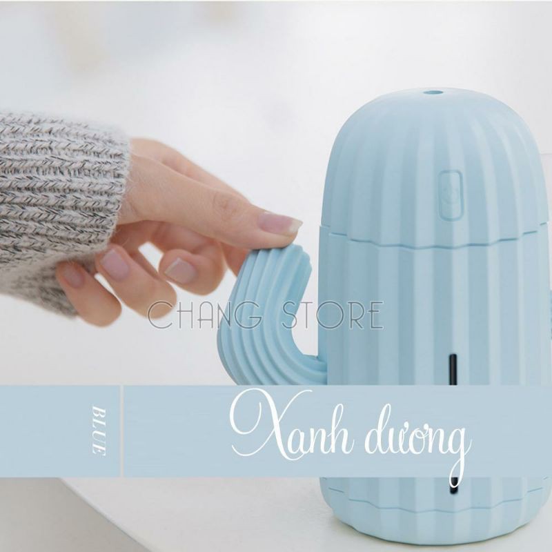 Máy Phun Sương Tạo Độ Ẩm Mini Hình Cây Xương Rồng Tặng Kèm Dây Sạc