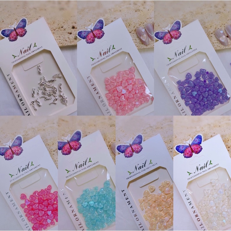 phụ kiện charm nail các mẫu mới trang trí móng nail