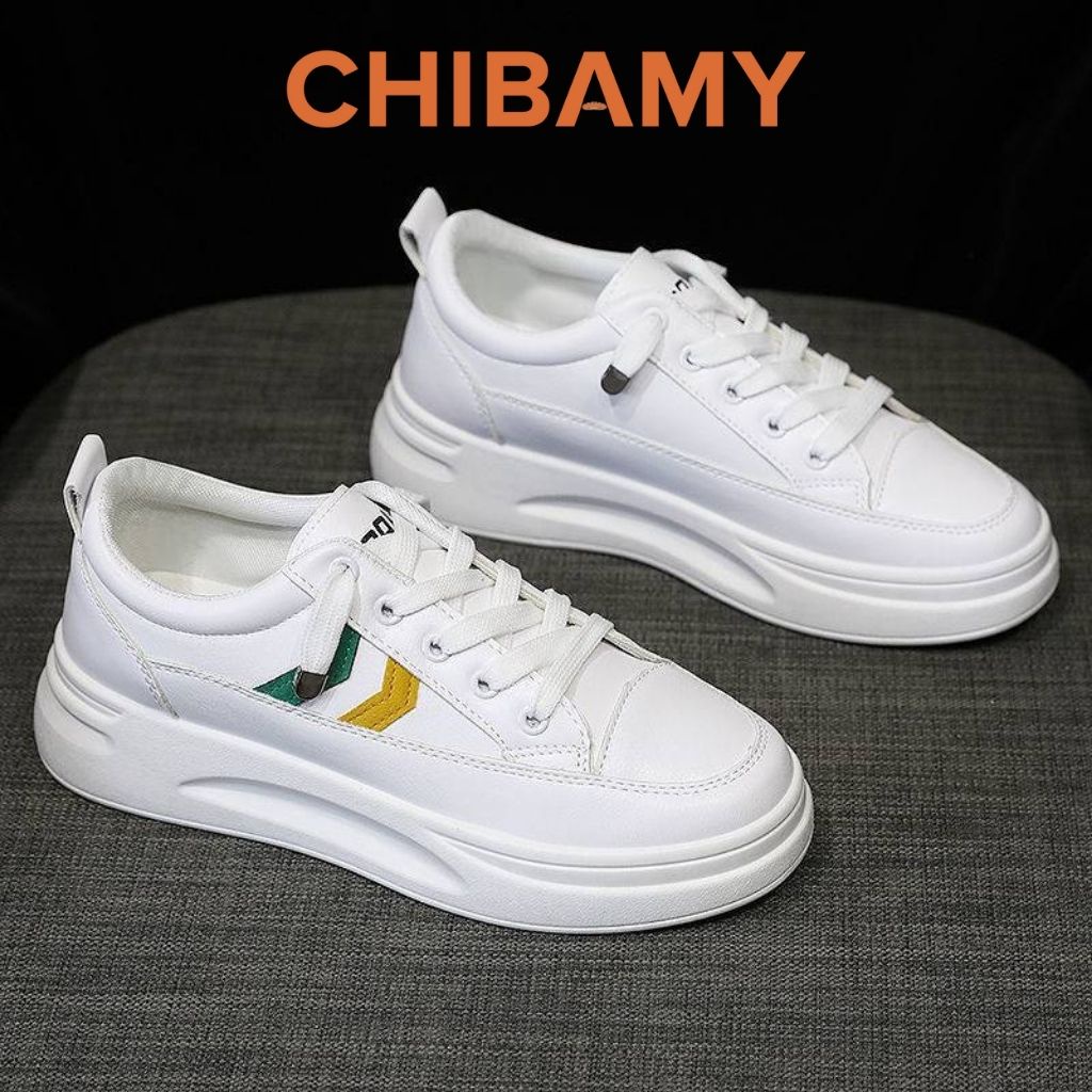 Giày thể thao sneaker nữ MEMANSING da mềm, Giày nữ CHIBAMY độn đế Hàng Quảng Châu Full Box