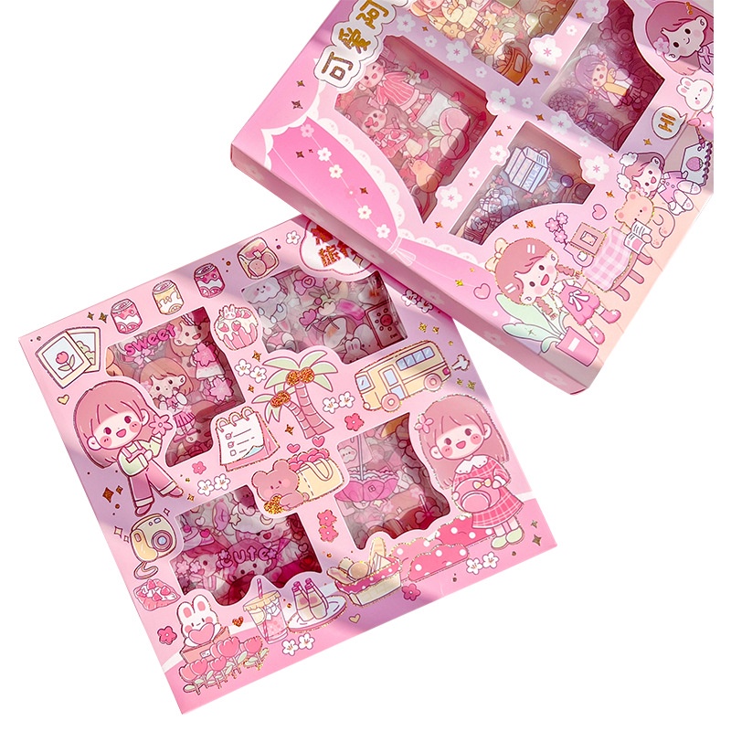 Bộ 100 Miếng Dán Chống Thấm Nước Hình Chòm Sao Dễ Thương Dùng Trang Trí Hộp Quà